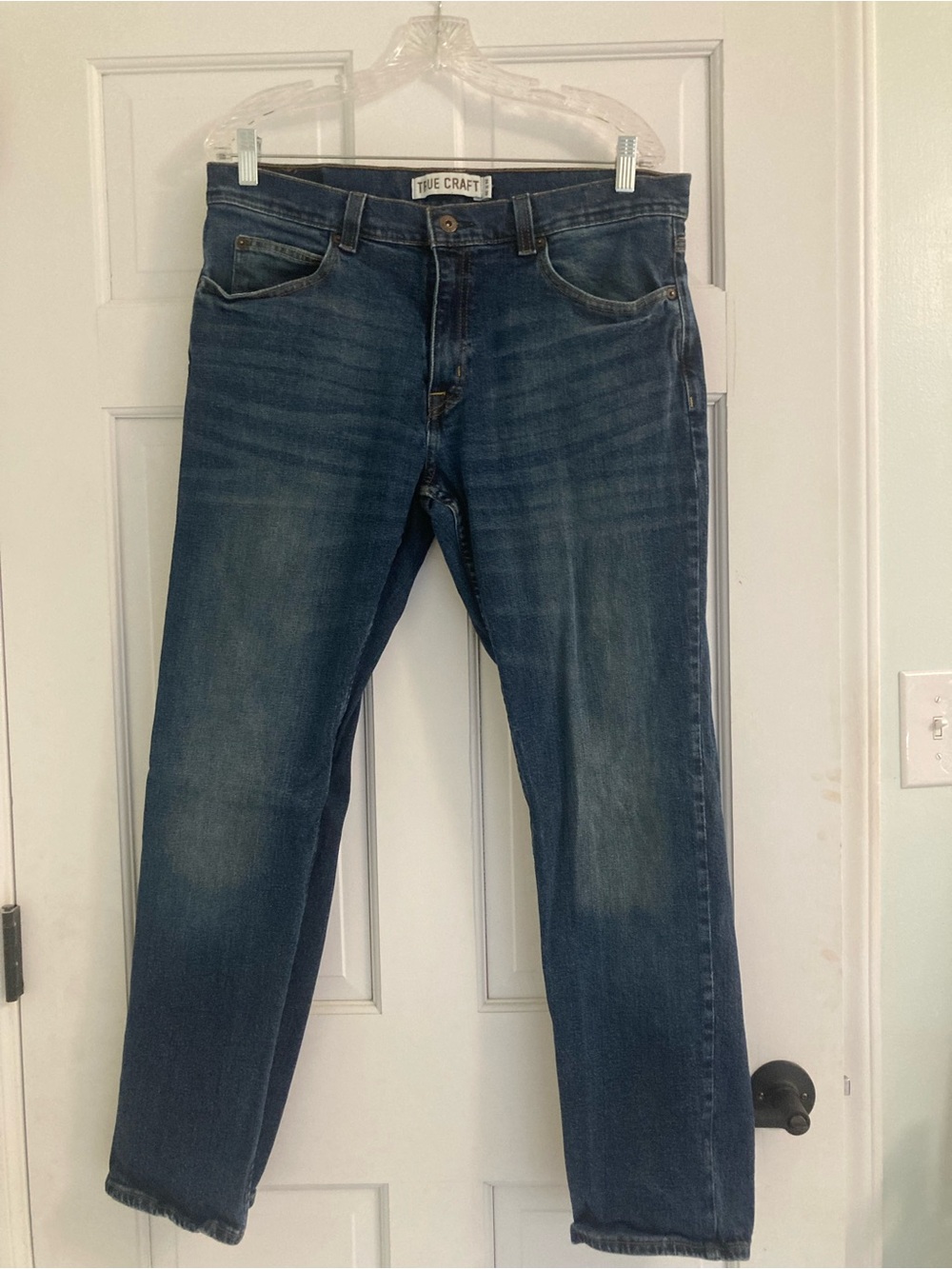 True Craft Men's Dark Blue Straight Jeans